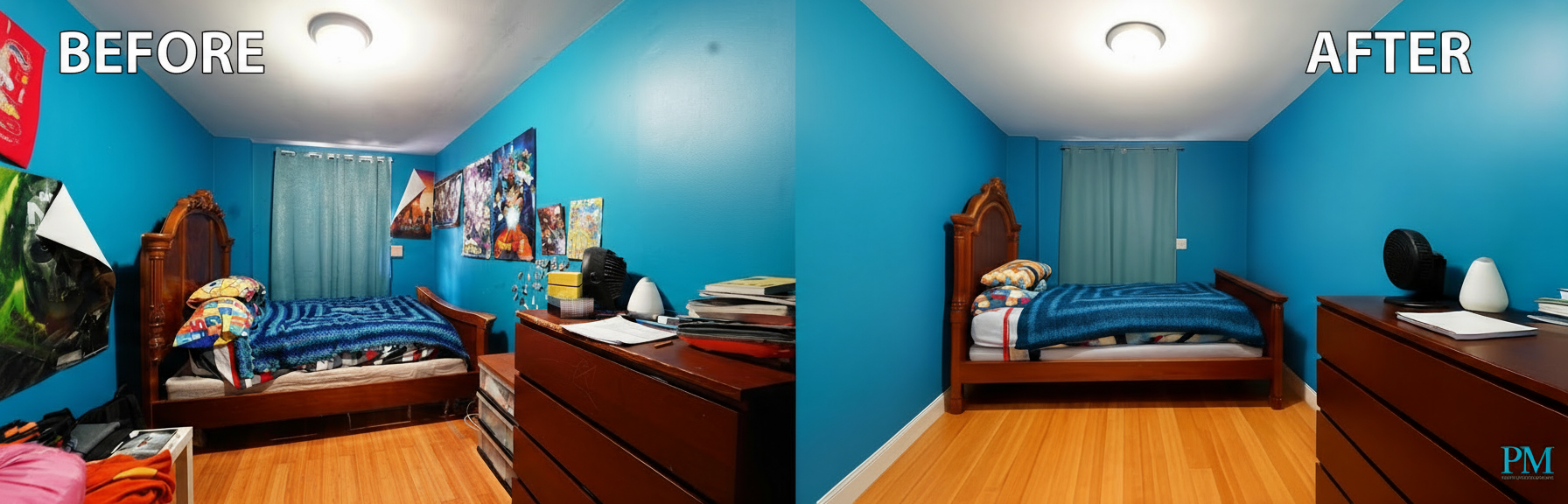 Professional Bedroom Staging Before/After