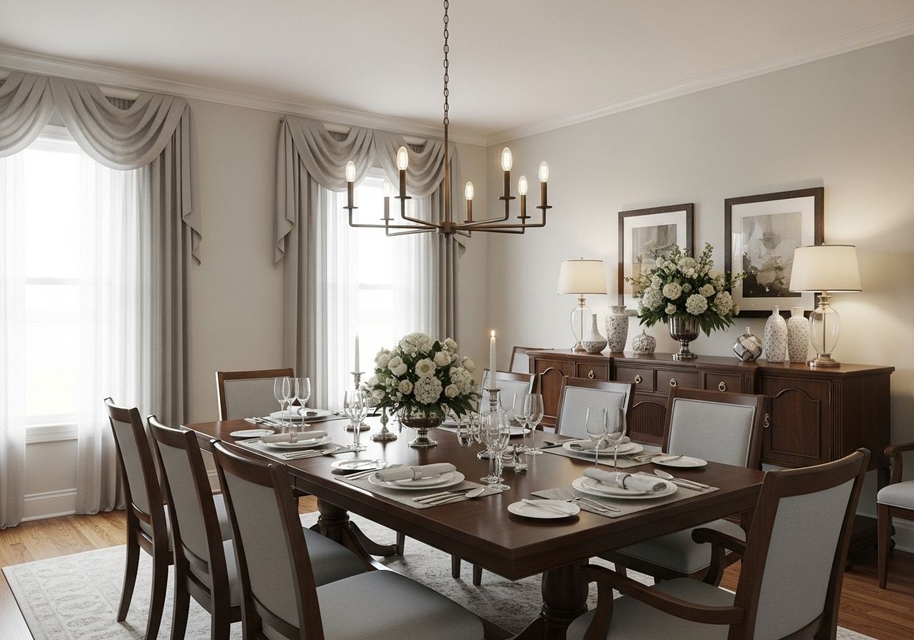 Virtual Staged Dining Room