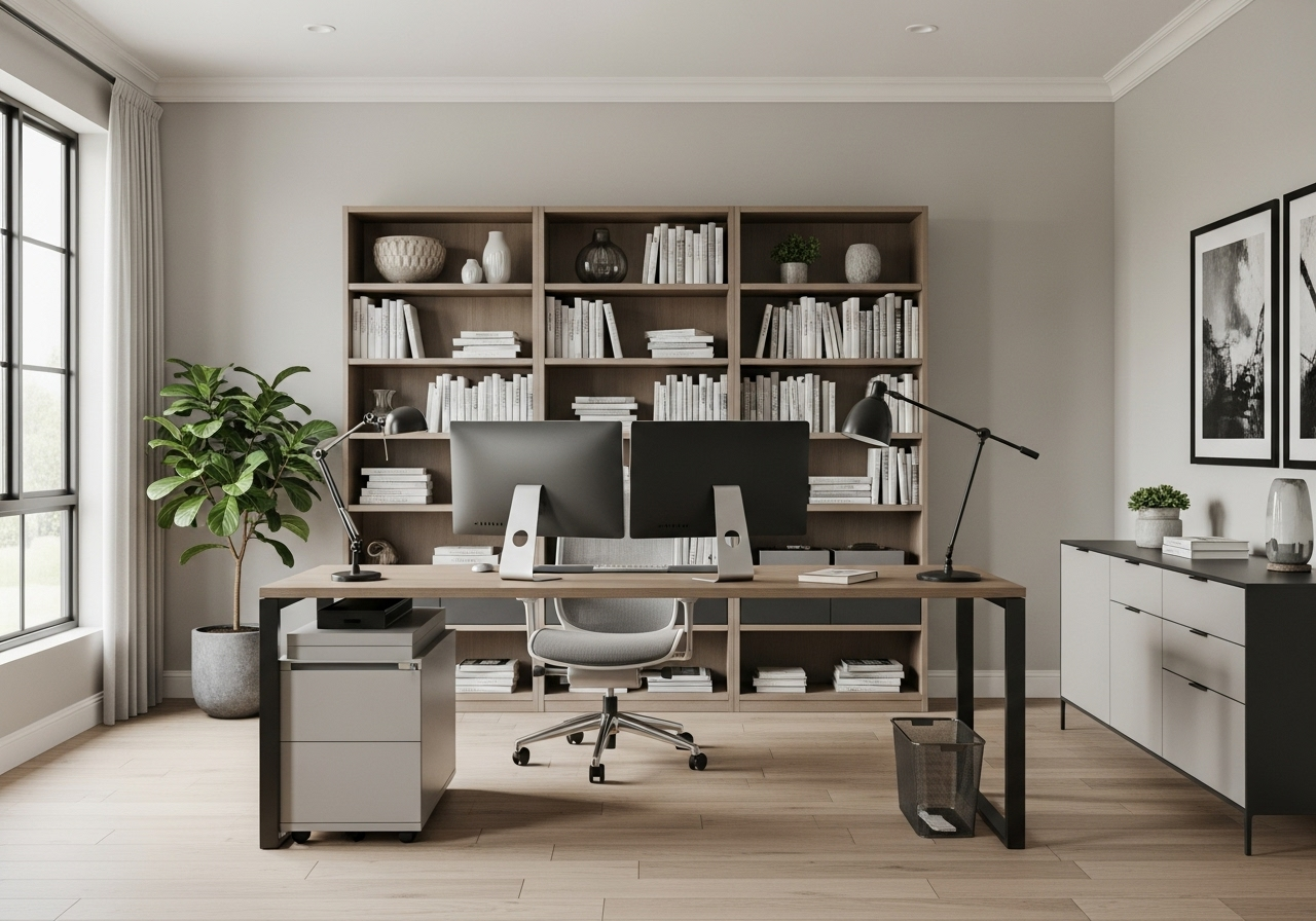 Virtual Staged Home Office