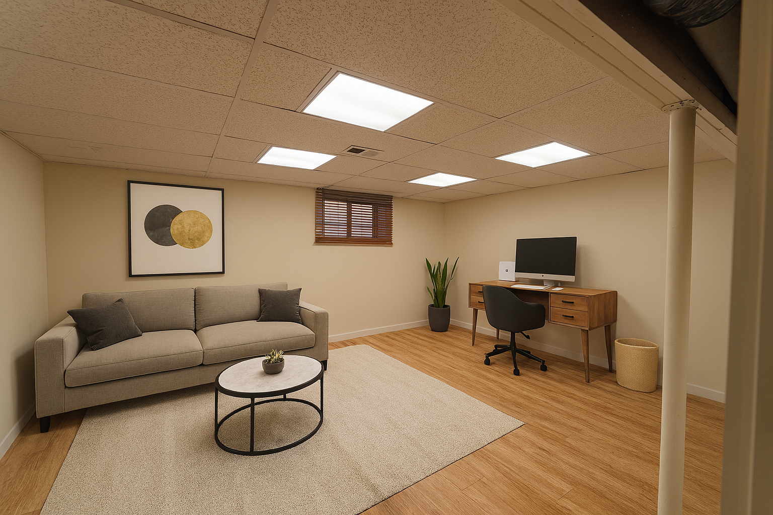 Virtually Staged Living Space